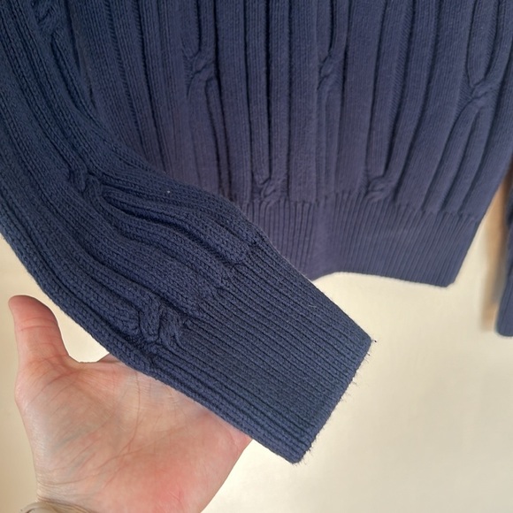 Nautica navy blue fisherman style sweater XL - Picture 4 of 7